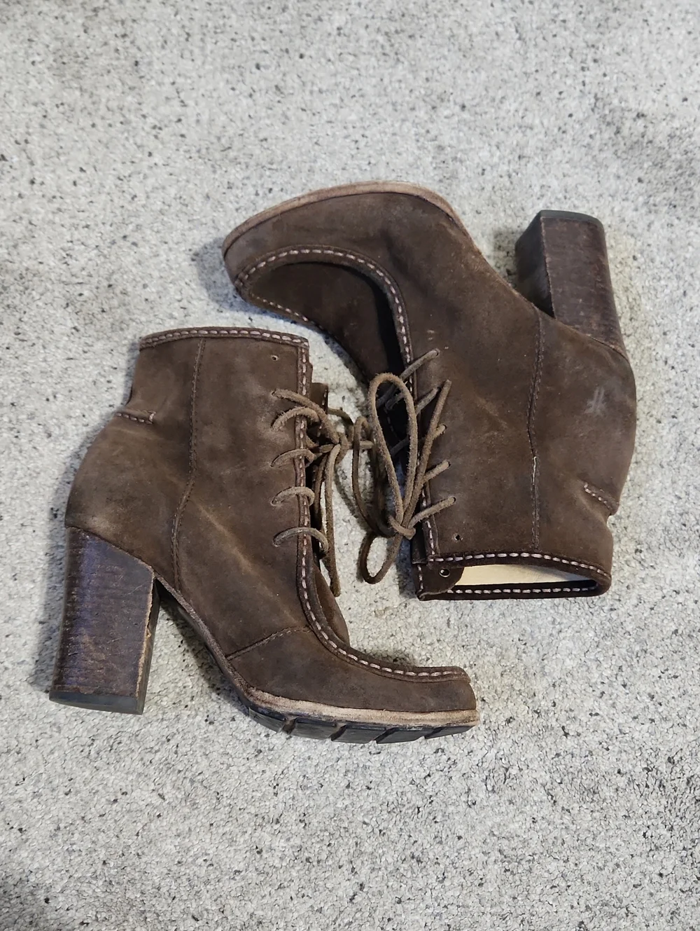 Frye Parker Moc Ankle Brown Oil Suede Boot Size 8M